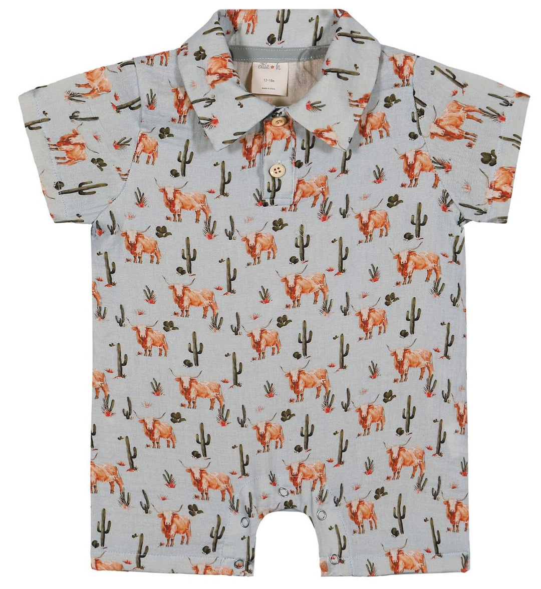 Finley Romper Cow Herd