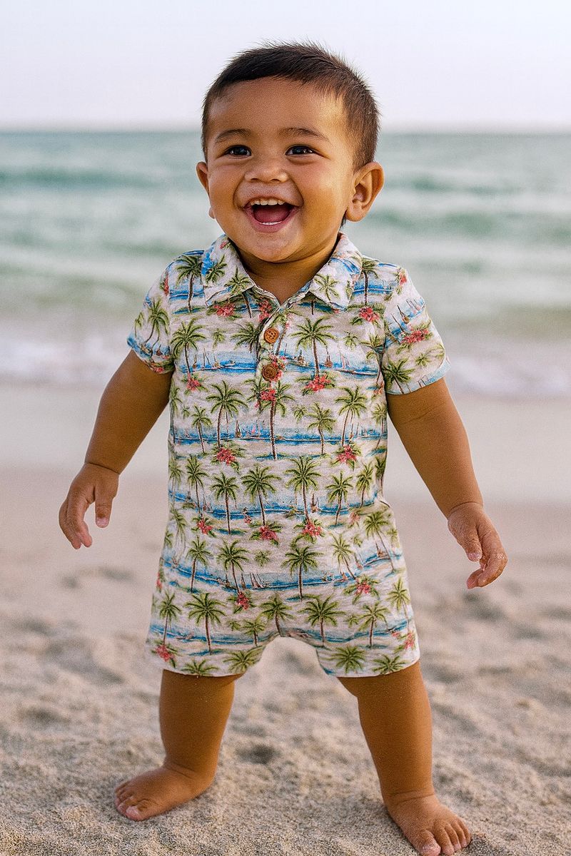 Molokai Printed Romper - Hawaiian Island