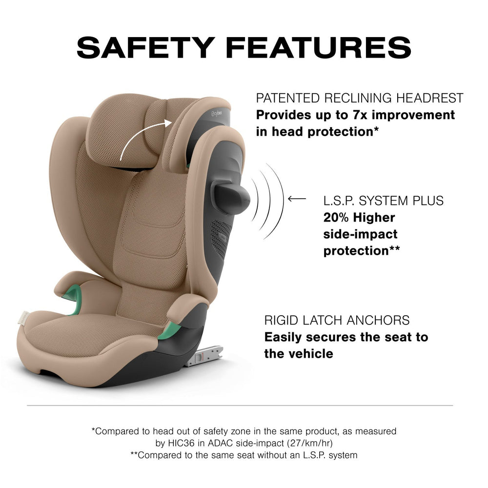 Solution G2 Folding Travel High-Back Booster by Cybex Almond Beige