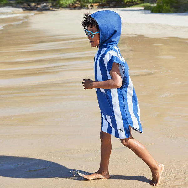 Kids Towel Poncho- Whitsunday Blue