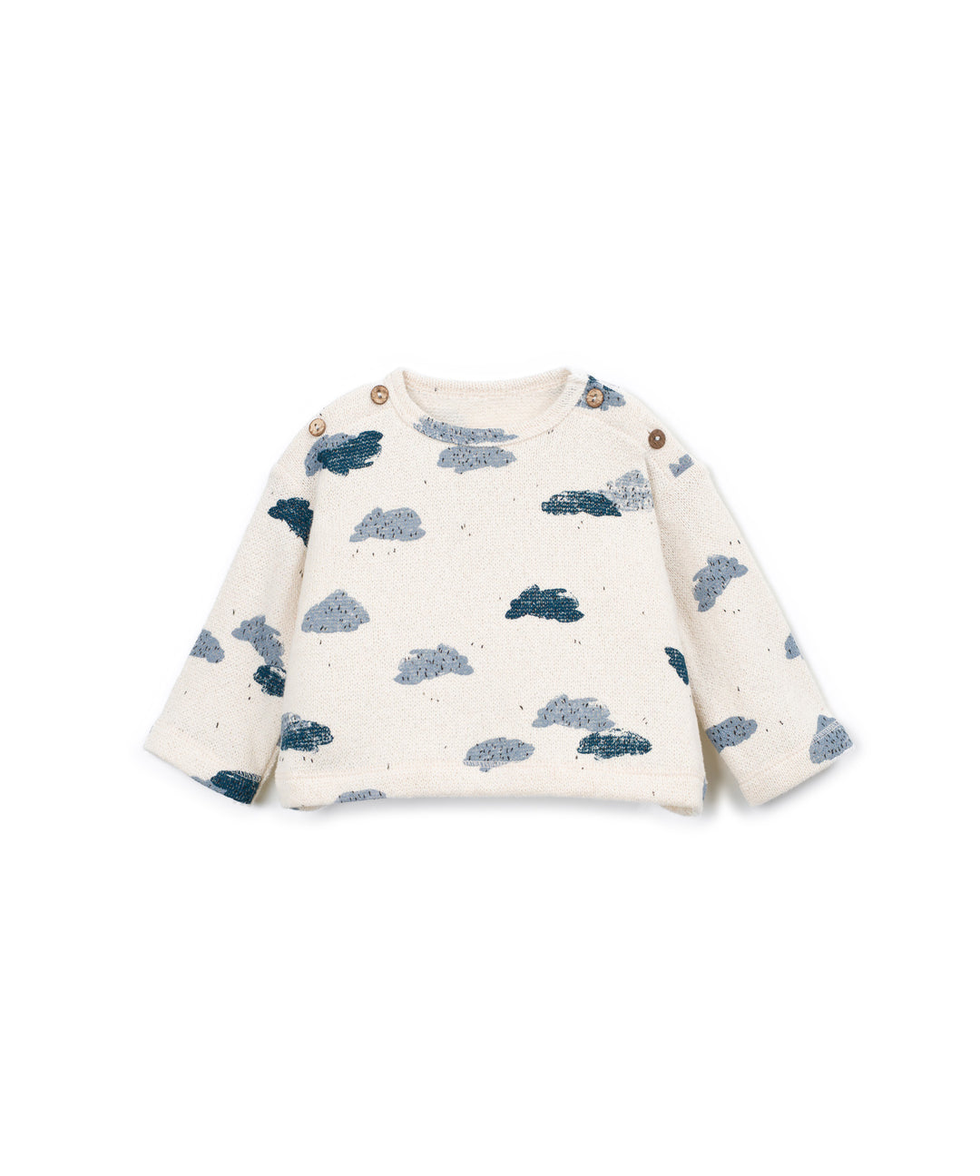 Printed Jersey Sweater - Clouds