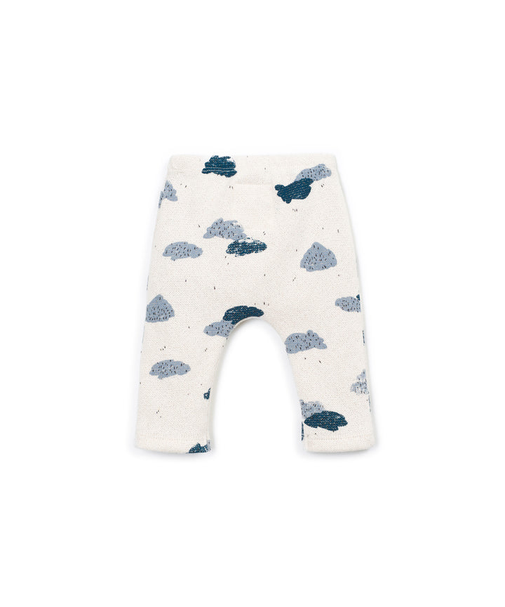 Printed Jersey Leggings - Clouds