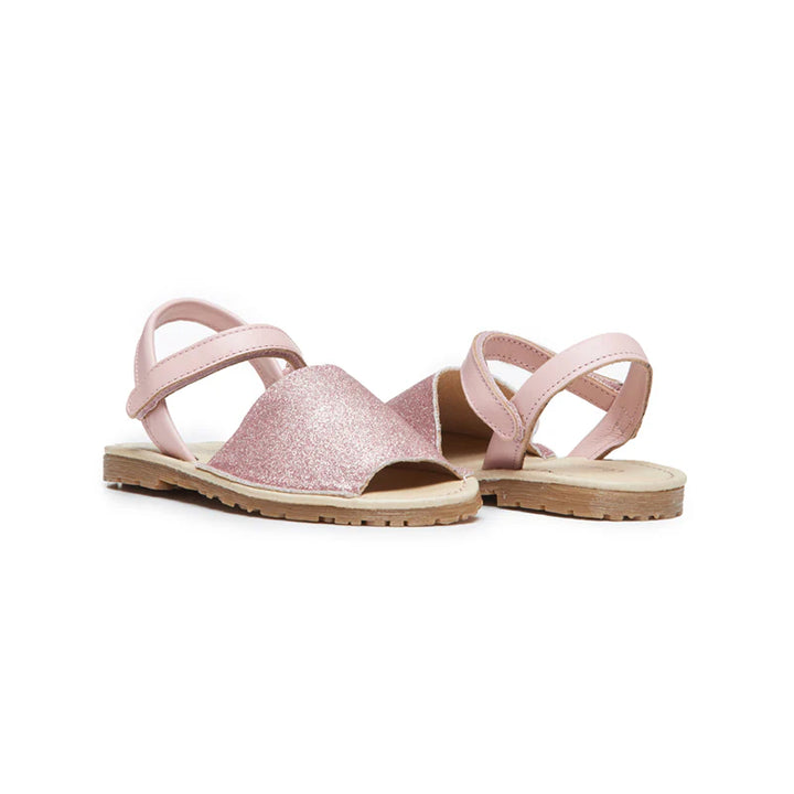 Leather Sandals/Pink Glitter