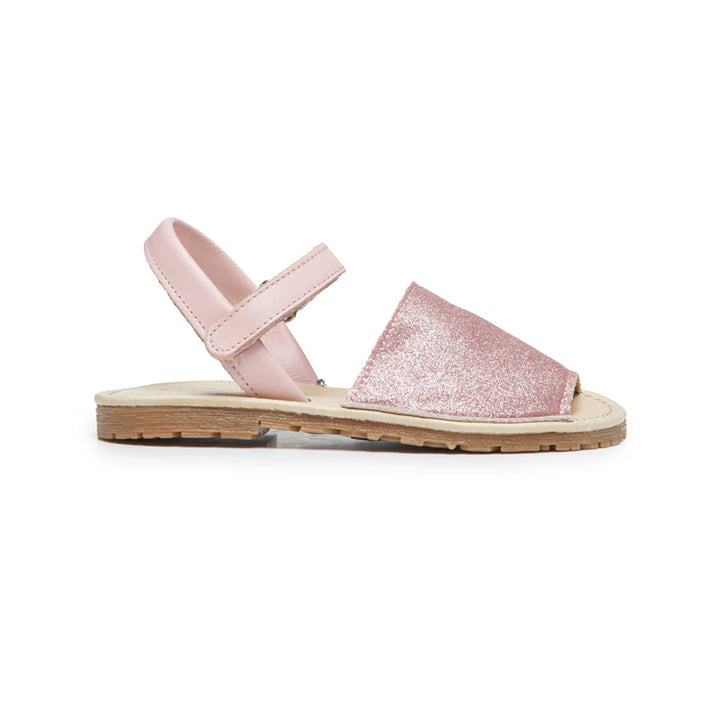 Leather Sandals/Pink Glitter