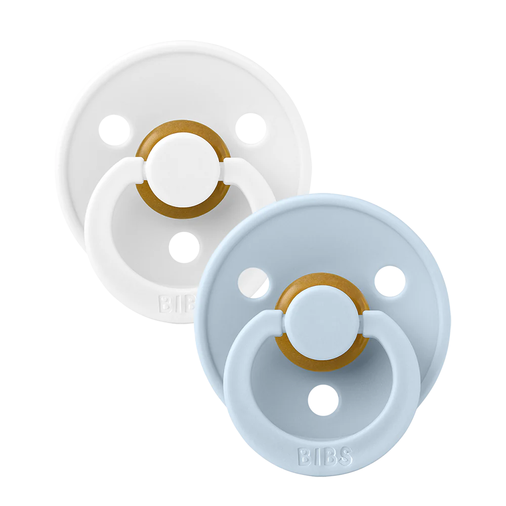 Pacifier Colour 2 Pack - White/Baby Blue