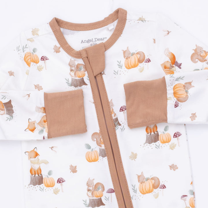 Angel Dear Woodland Animals with Pumpkins Convertible Romper