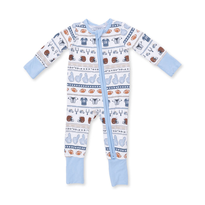 Angel Dear Football Stripe Convertible Romper