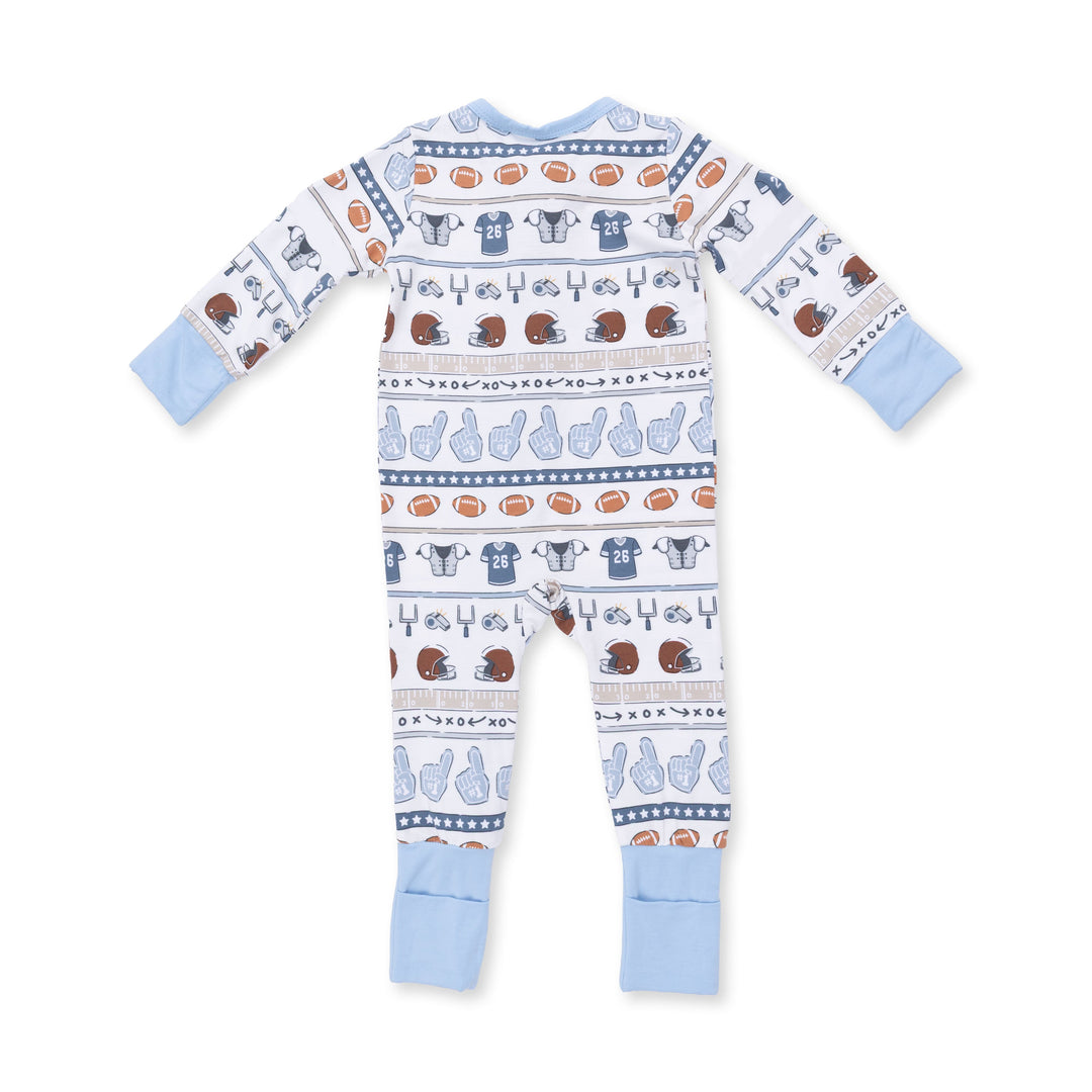 Angel Dear Football Stripe Convertible Romper