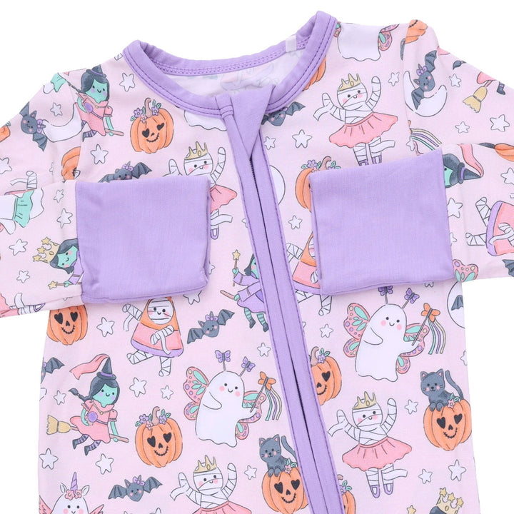 Angel Dear Halloween Monster Dress Up Pink Convertible Romper
