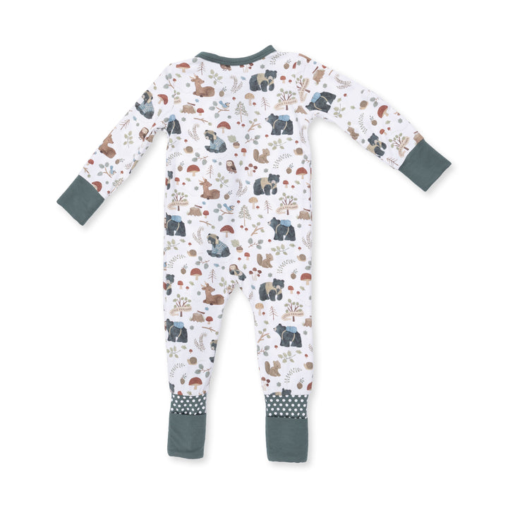 Angel Dear Southern Woodland Animals Green Convertible Romper