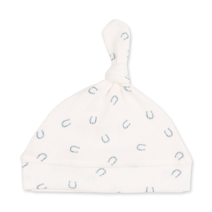 Angel Dear Little Horseshoes Blue Knotted Gown & Knotted Hat
