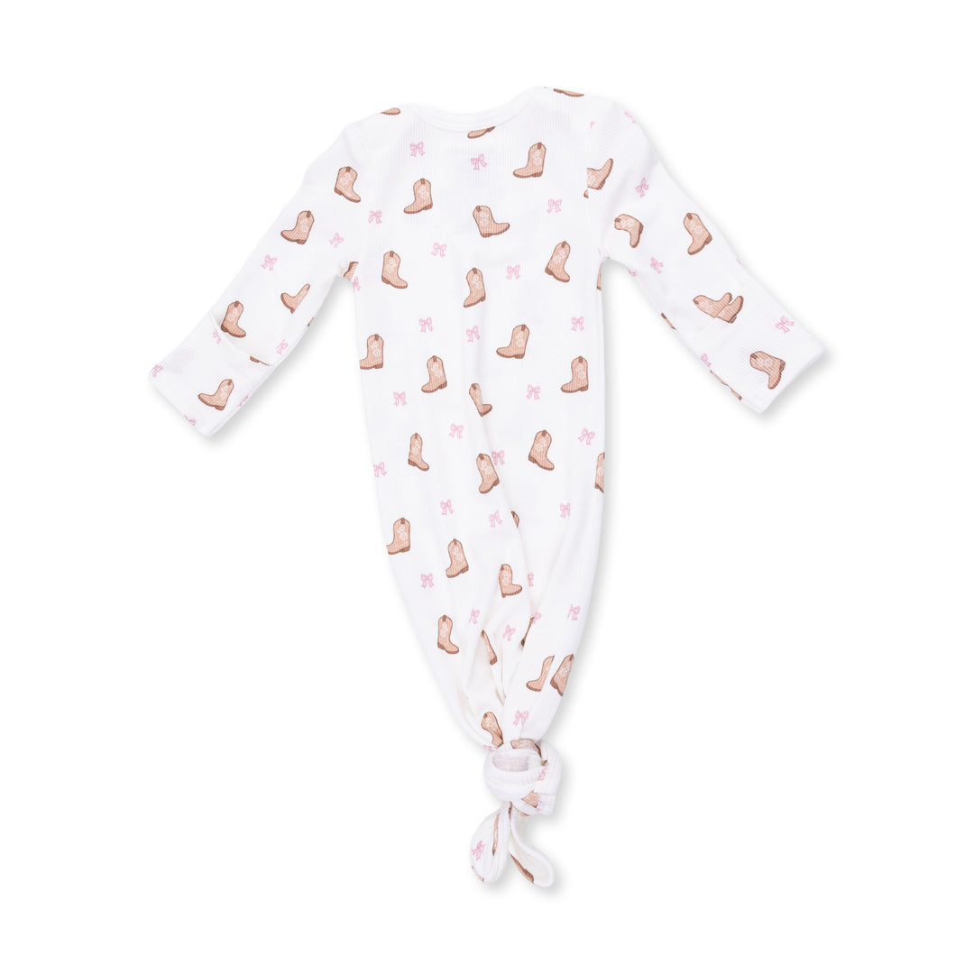 Angel Dear Mini Cowgirl Boots Knotted Gown & Knot Headband