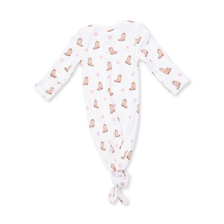 Angel Dear Mini Cowgirl Boots Knotted Gown & Knot Headband