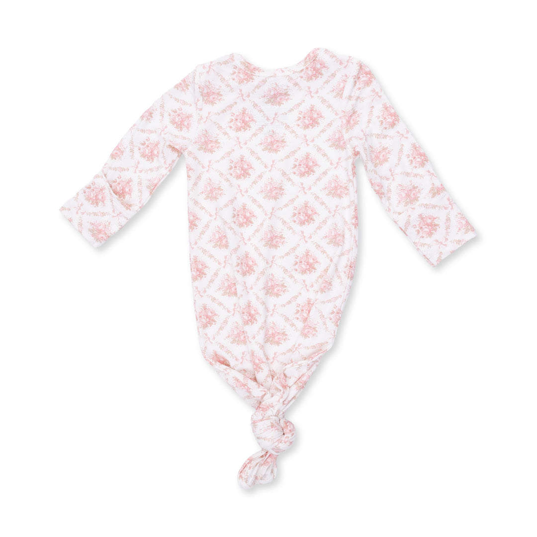 Angel Dear Rose Bow Lattice Knotted Gown & Knot Headband