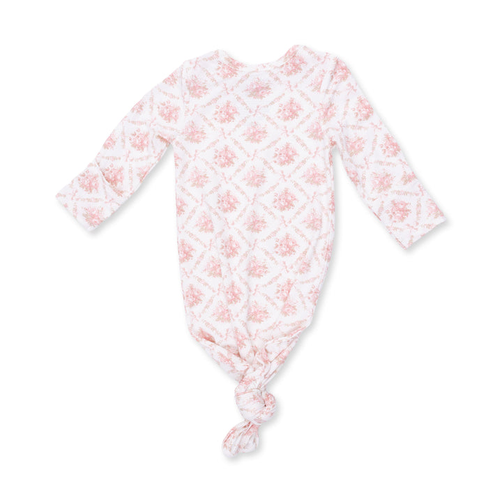 Angel Dear Rose Bow Lattice Knotted Gown & Knot Headband