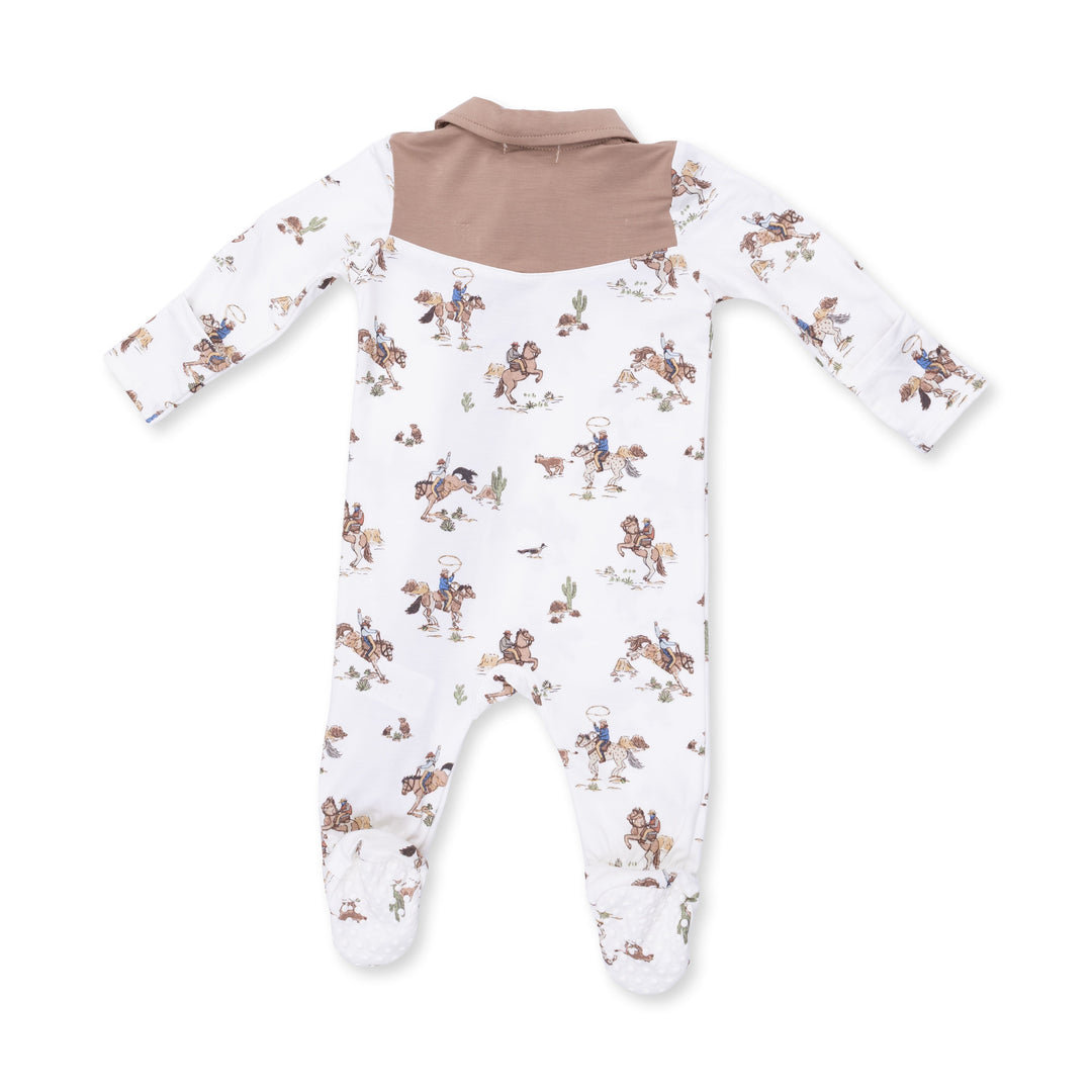Angel Dear Horse Wrangler Cowboy 2 Way Zipper Footie