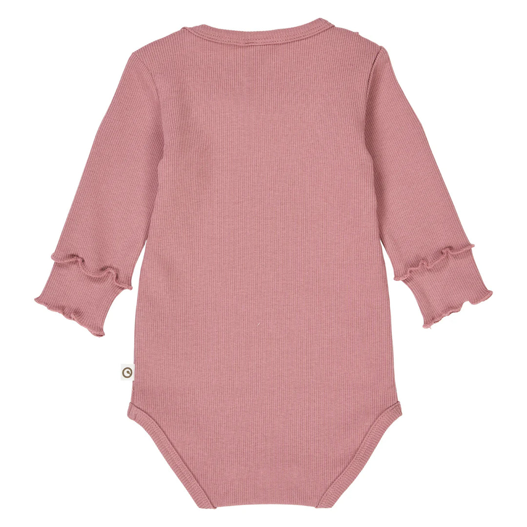 Cozy Me Rib Bodysuit - Nostalgia Rose