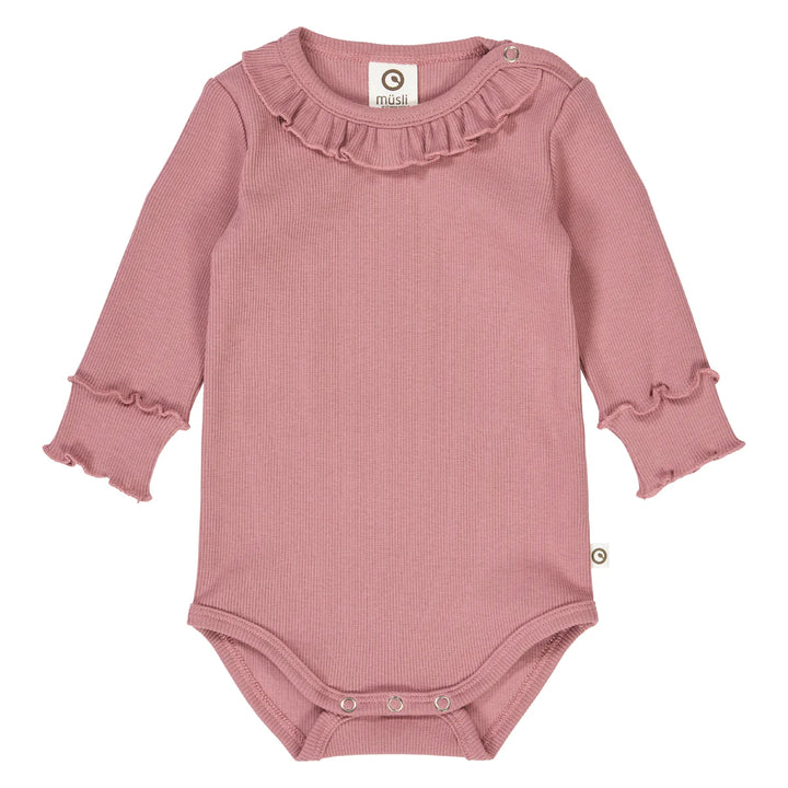 Cozy Me Rib Bodysuit - Nostalgia Rose