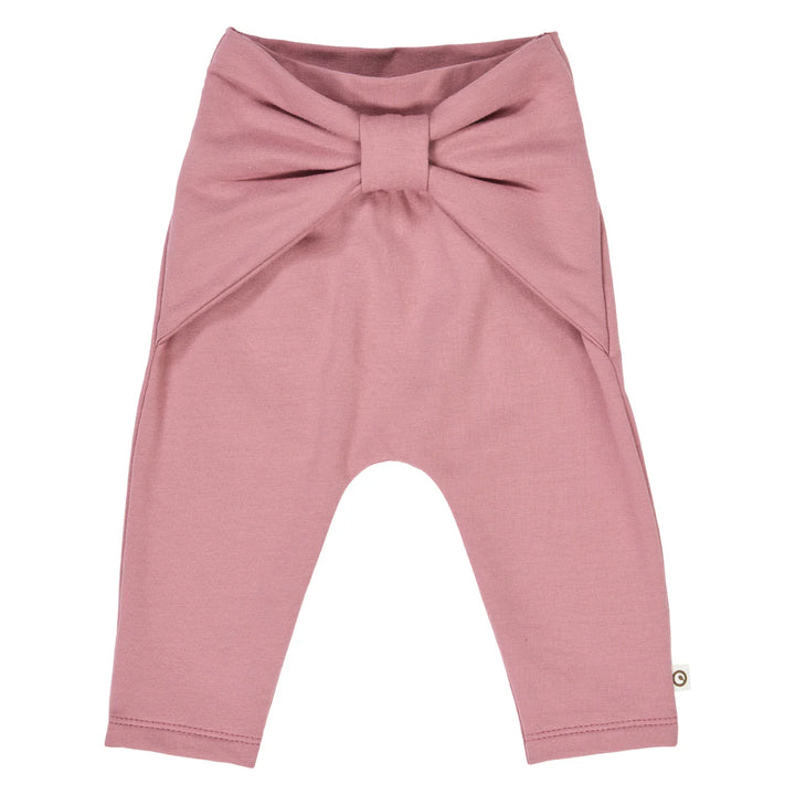 Cozy Me Bow Pants - Nostalgia Rose