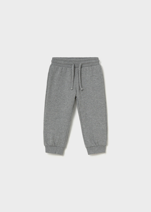 Basic Cuffed Fleece Trousers | Smoke #704