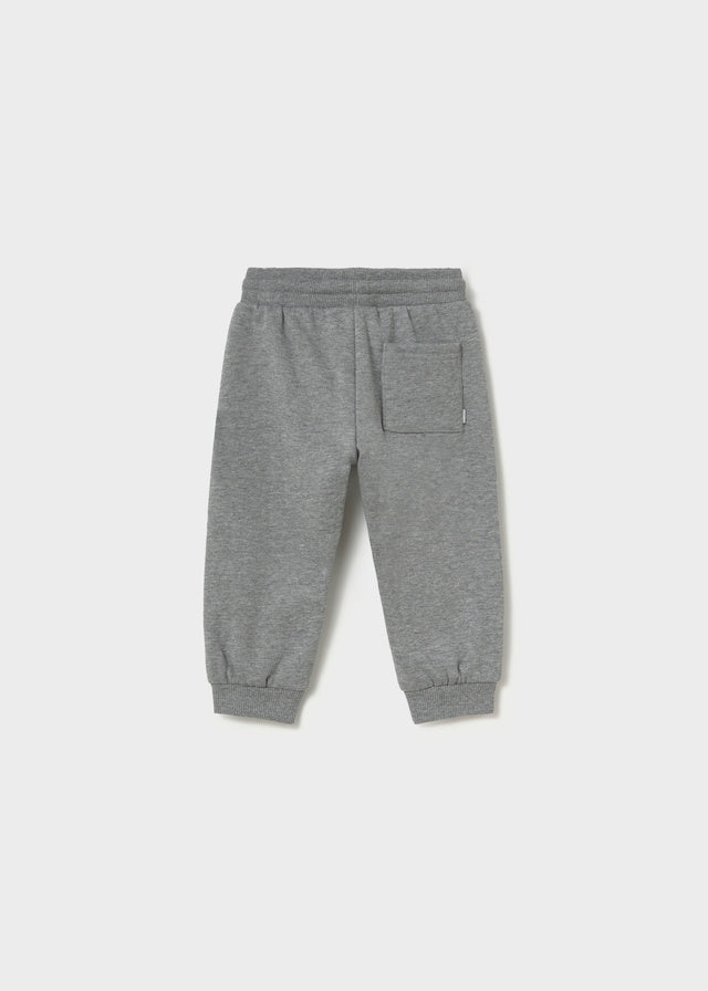 Basic Cuffed Fleece Trousers | Smoke #704