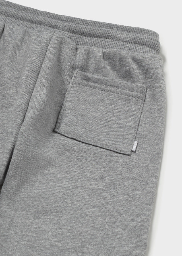 Basic Cuffed Fleece Trousers | Smoke #704