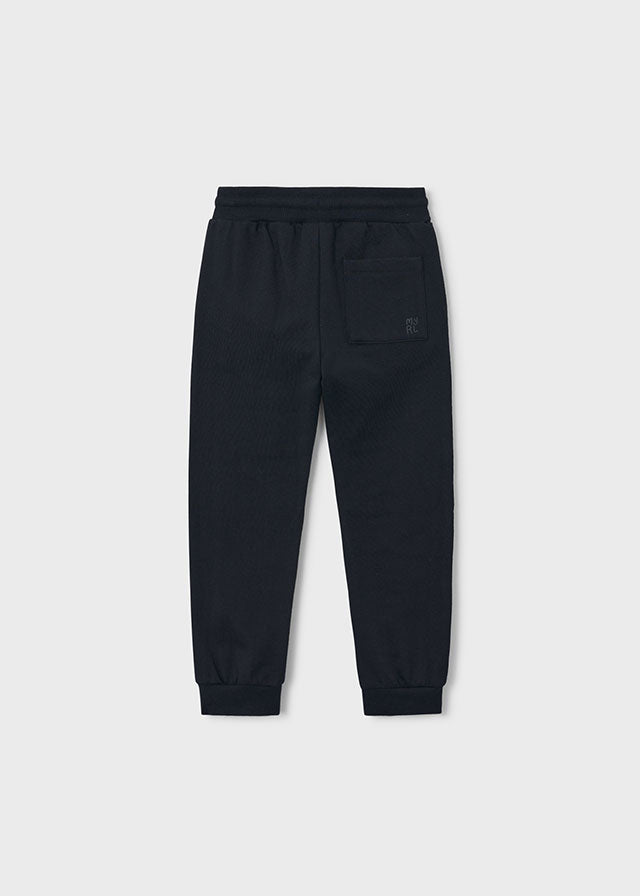 Basic Cuffed Fleece Trousers | Black #725