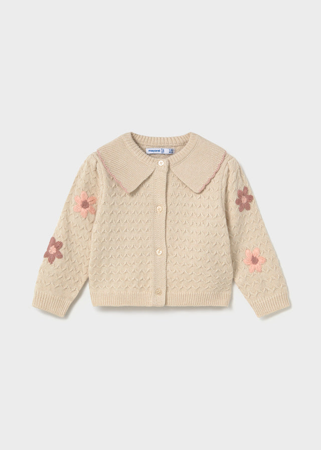 Embroidered Cardigan |Milk 2306