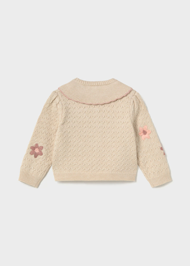 Embroidered Cardigan |Milk 2306