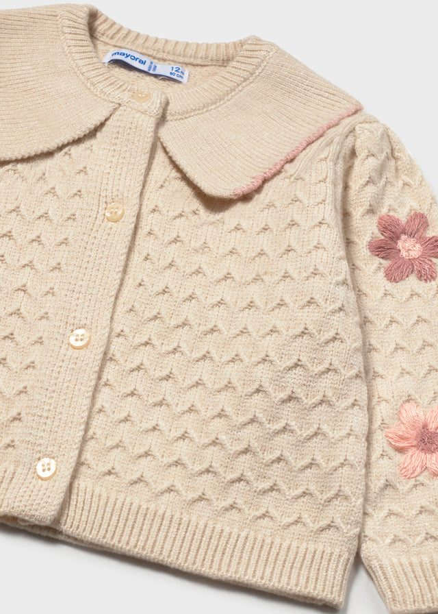Embroidered Cardigan |Milk 2306