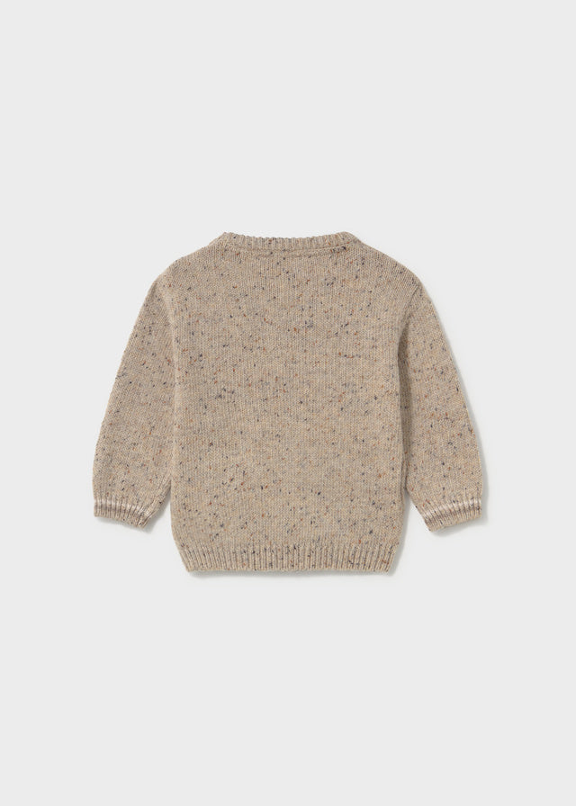 Face Motif Sweater | Tweed #2374