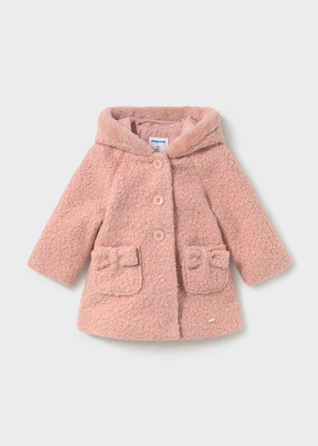 Hooded Boucle Coat | Petisui 2436