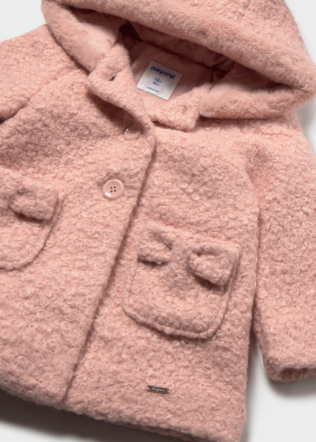 Hooded Boucle Coat | Petisui 2436