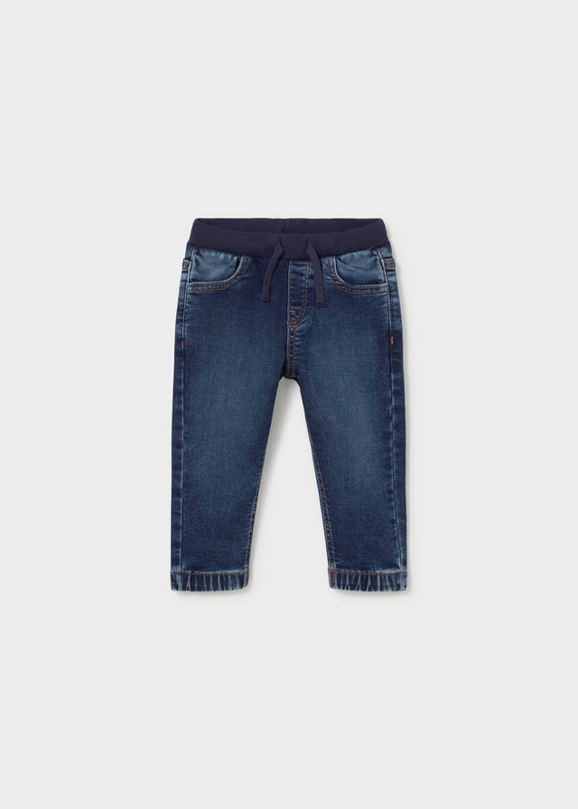 Soft Denim Jogger Pants | Dark 2543