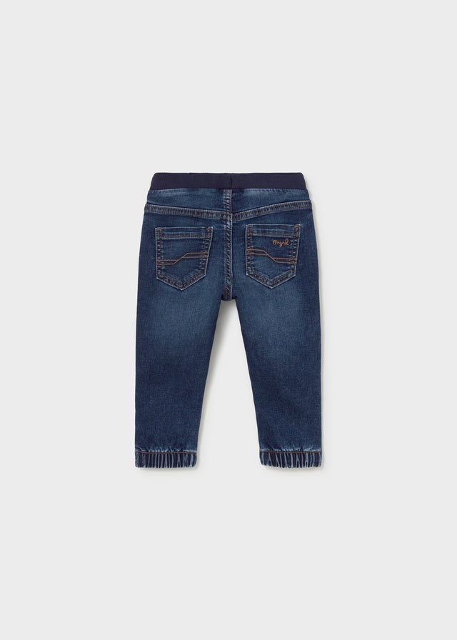 Soft Denim Jogger Pants | Dark 2543