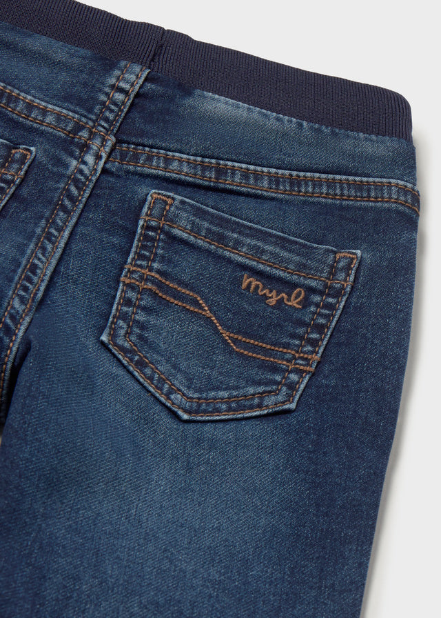Soft Denim Jogger Pants | Dark 2543