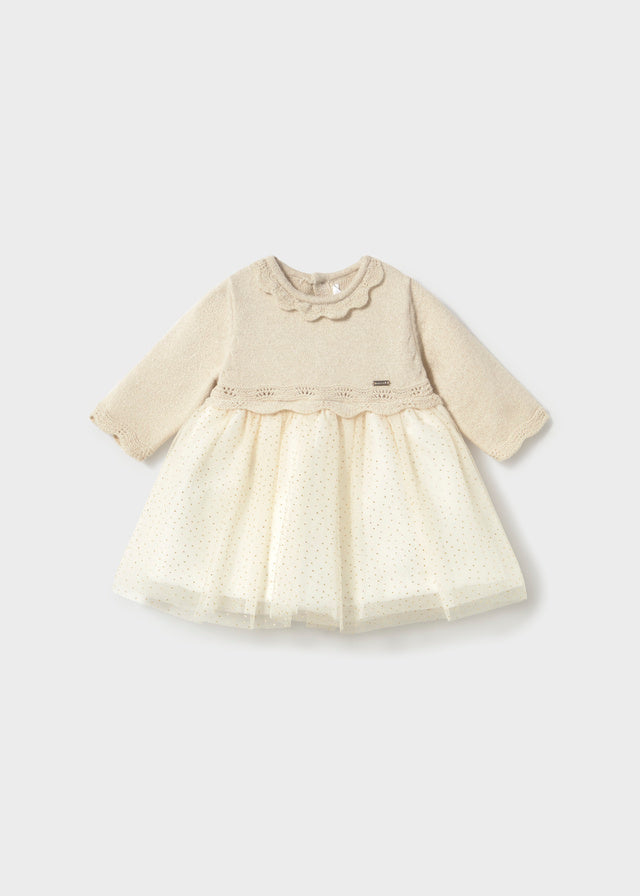 Tricot/Tull Dress | Champagne 2809