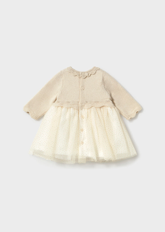 Tricot/Tull Dress | Champagne 2809