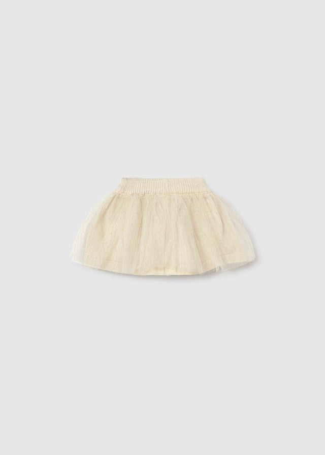 Tulle Knit Skirt Set | Champagne #2811