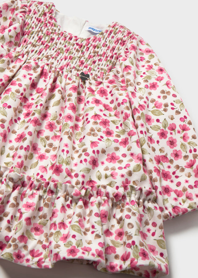 Printed Velvet Dress | Petal 2946