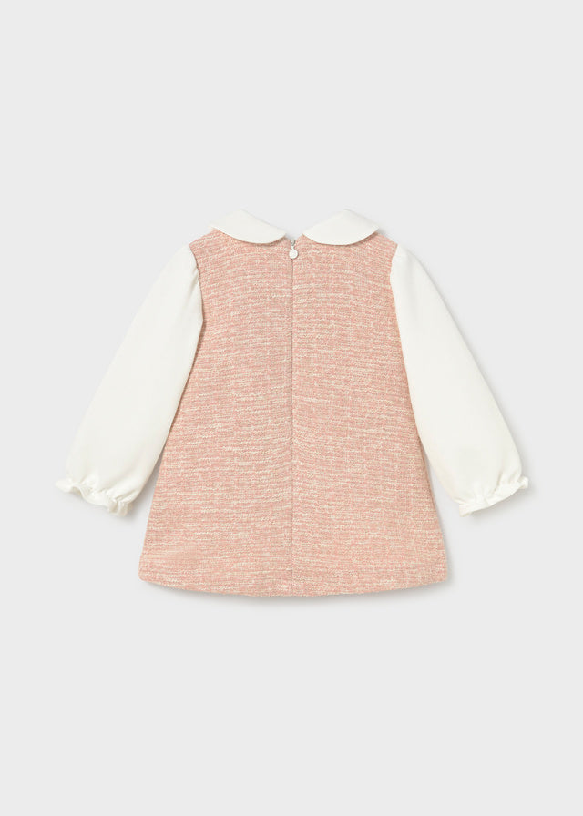 Tweed-Knit Combined Dress | 2948