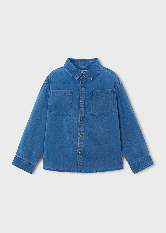 L/S Denim Shirt | Medium #4103