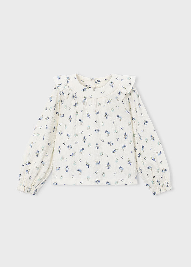 Bambula Printed Blouse | Cream Anis 4147
