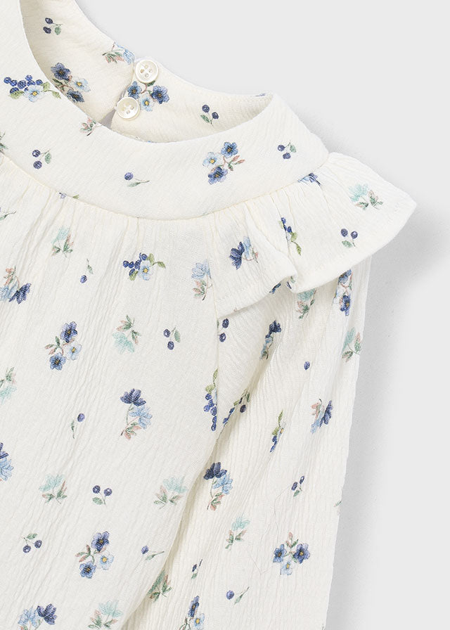 Bambula Printed Blouse | Cream Anis 4147