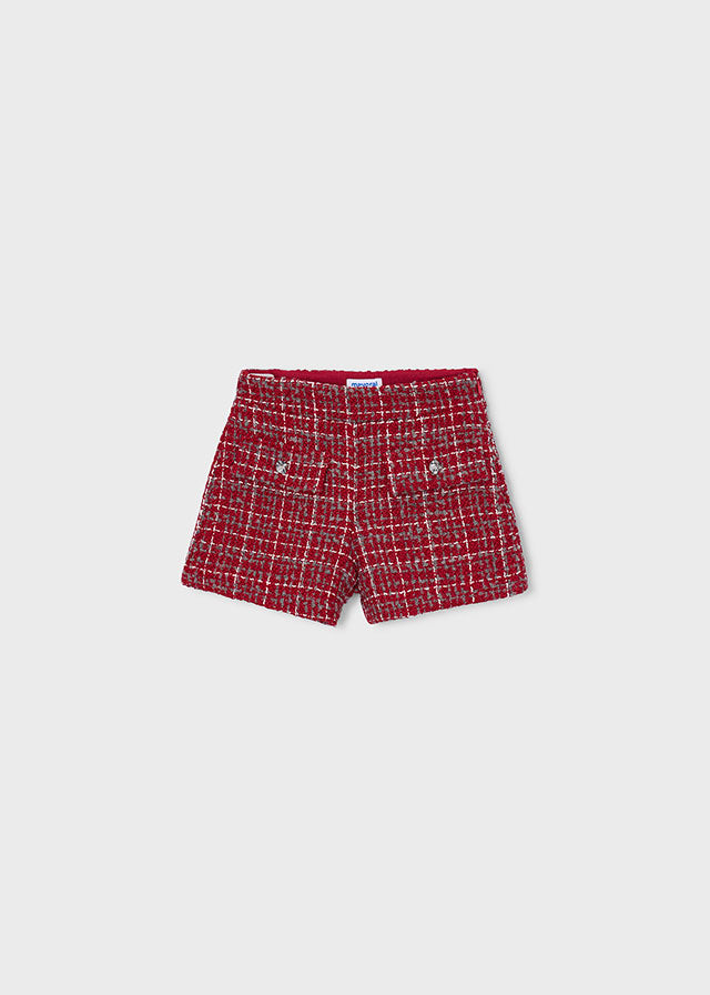 Tweed Shorts | Red #4230