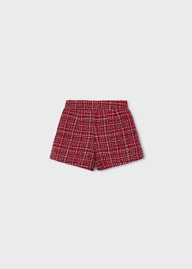 Tweed Shorts | Red #4230