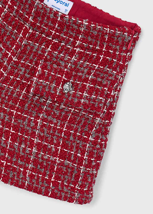Tweed Shorts | Red #4230