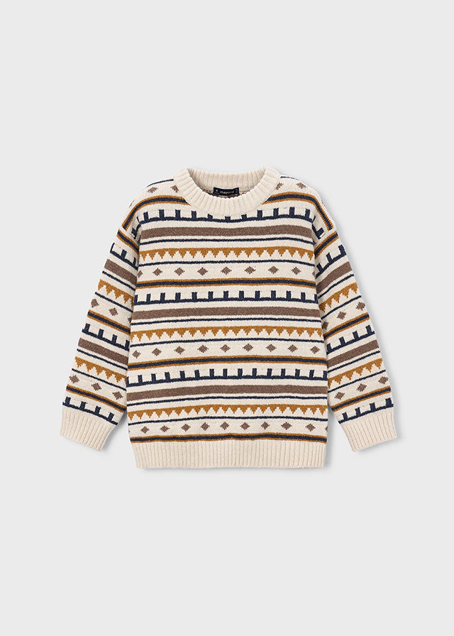 Jacquard Jumper | Oat #4308