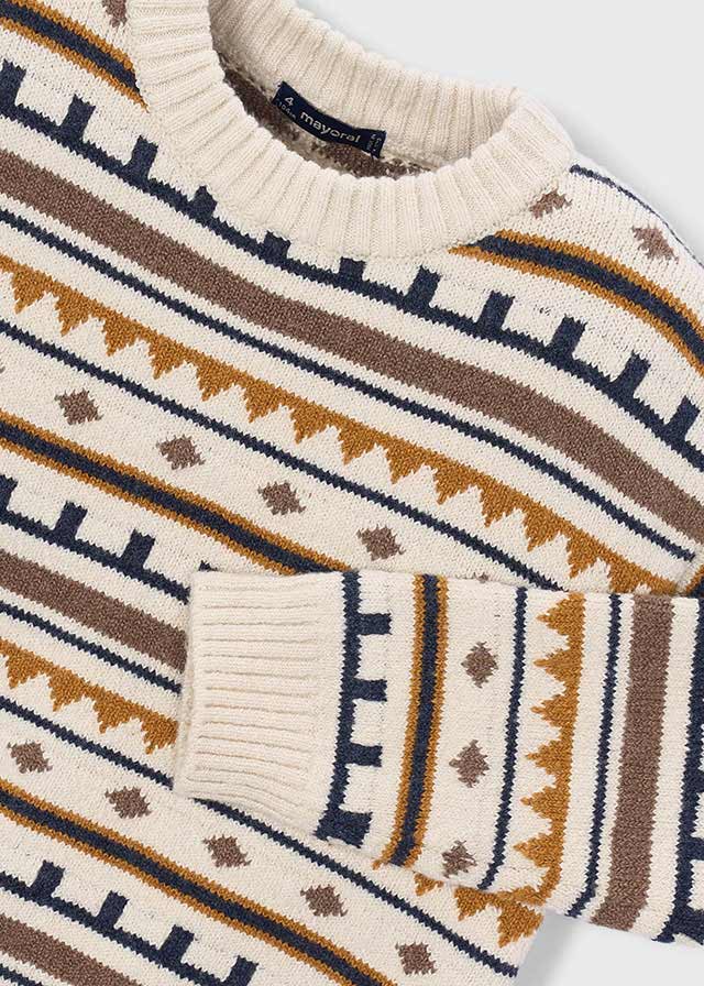 Jacquard Jumper | Oat #4308