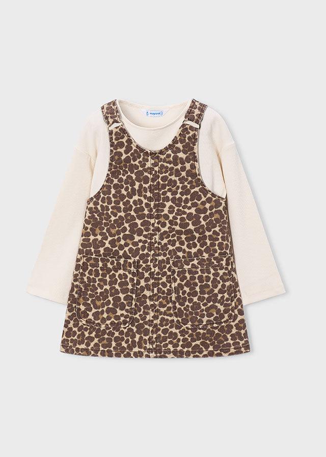 Twill Pinafore Dress | Chestnut 4918
